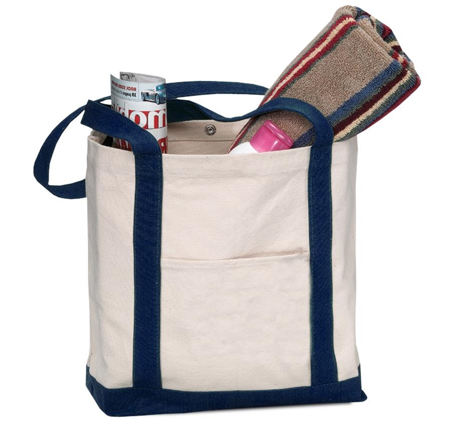 Canvas Big Tote Bag - Navy