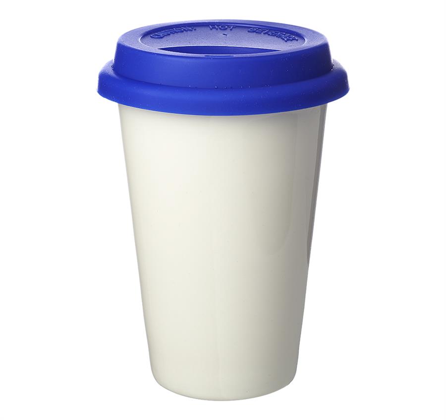 Double Wall Ceramic Custom Tumblers 11 oz. - Blue