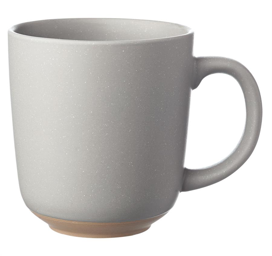 Ocean Pines Speckled Clay Bistro Mugs - 17 oz - Grey