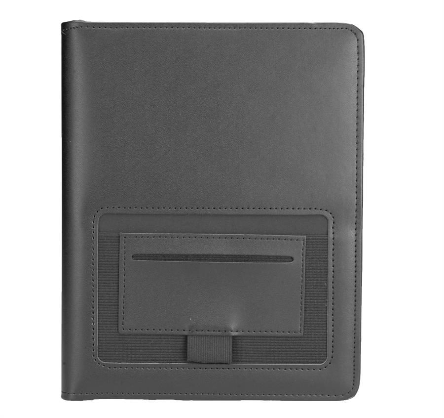 Front Pocket Fabric Portfolios - Black