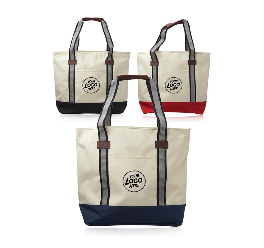 Large Sea Coast Polyester Tote Bags