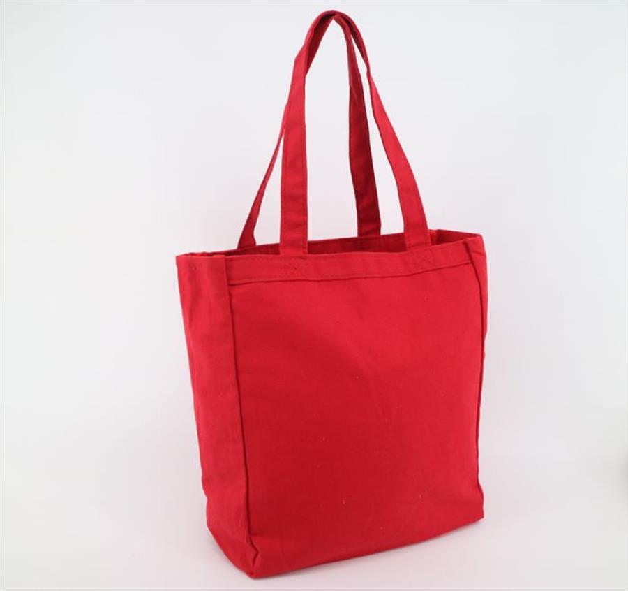10oz Cotton Canvas Tote Bag - Red
