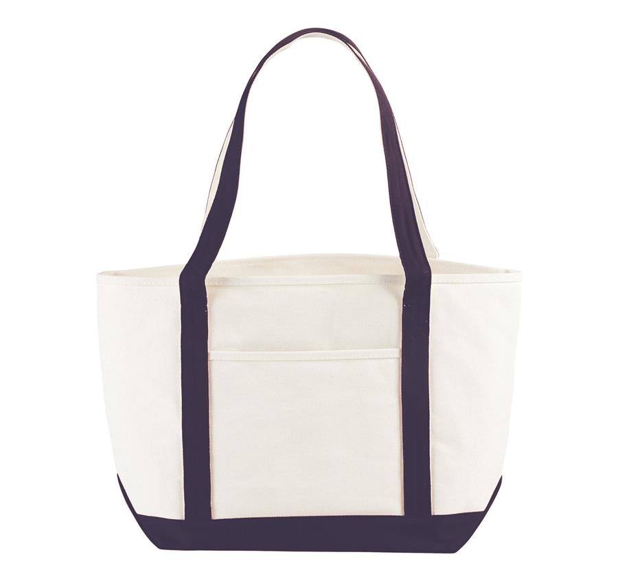 18 oz. Nautical Cotton Canvas Boat Bag - Navy