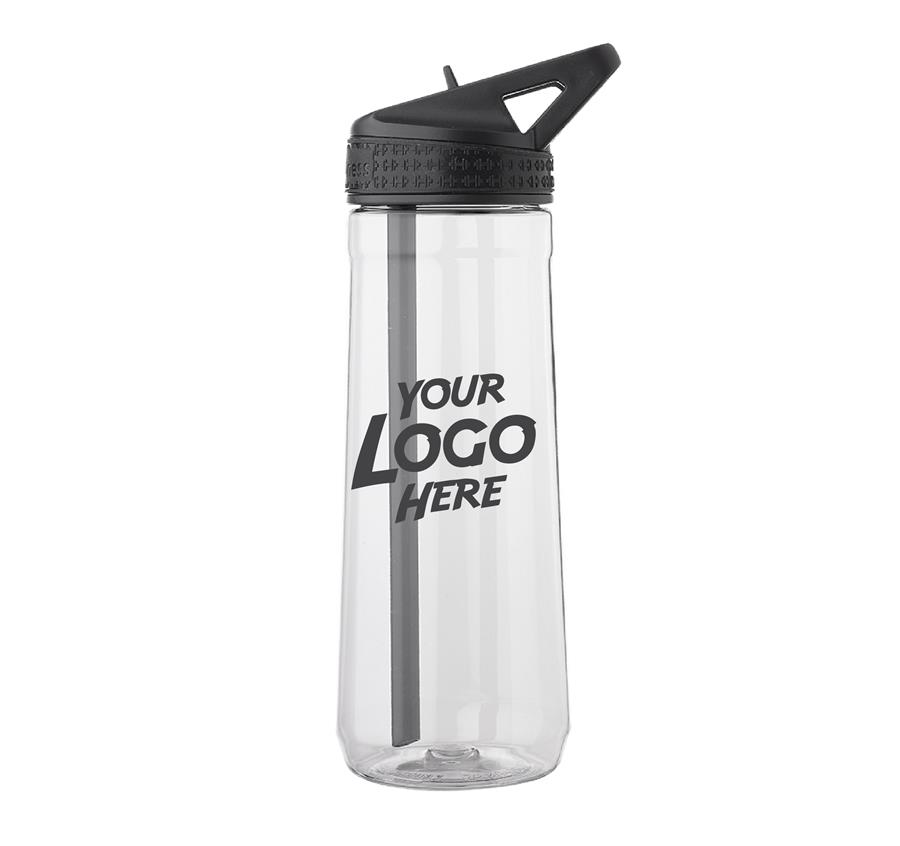 Fitness Plastic Water Bottle with Sip Straw 30 oz.