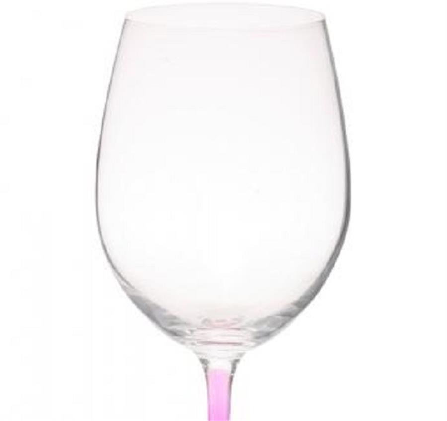 Lead Free Wine Glasses - Pink