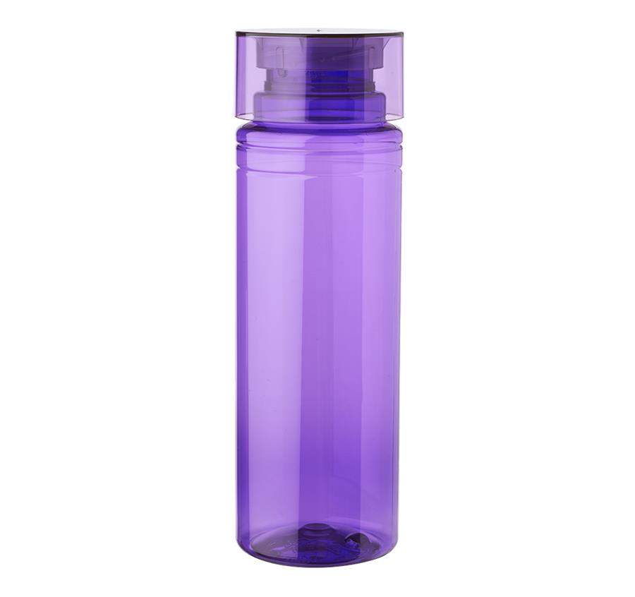 Cylindrical Plastic Water Bottles - 30 oz - Purple