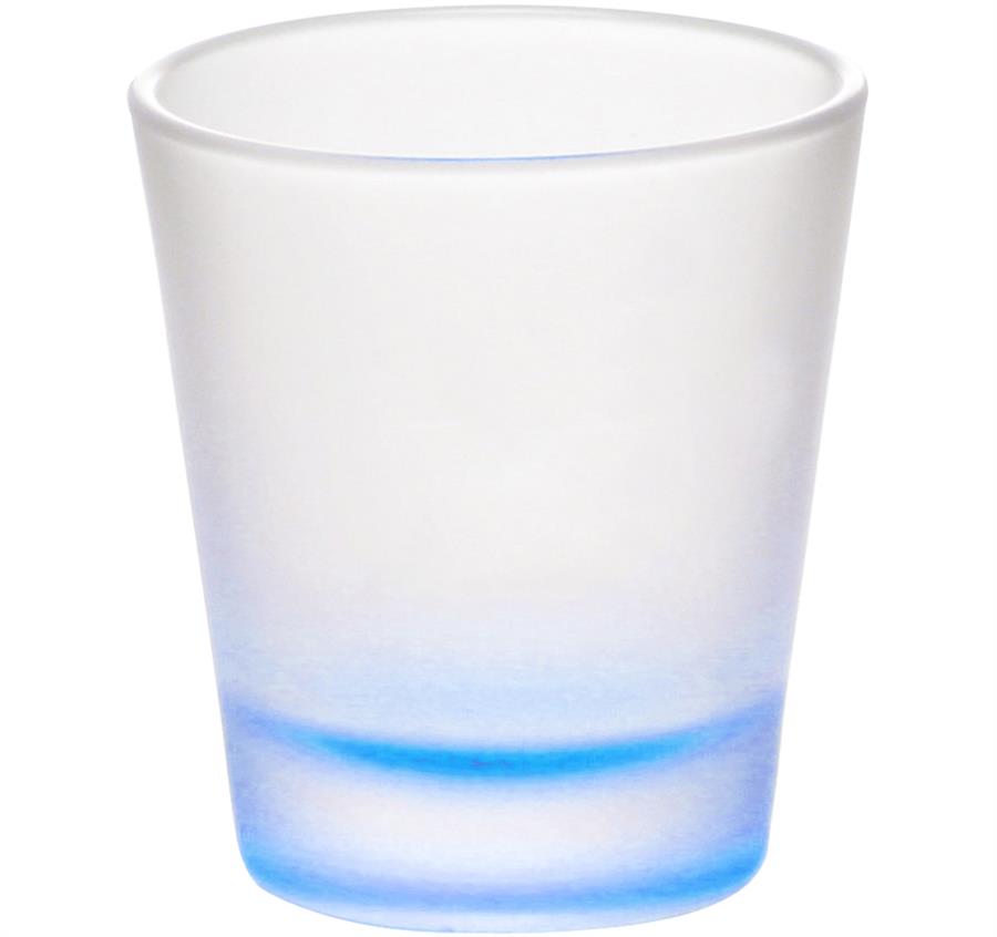 Frosted Glass Shot Glasses - Blue