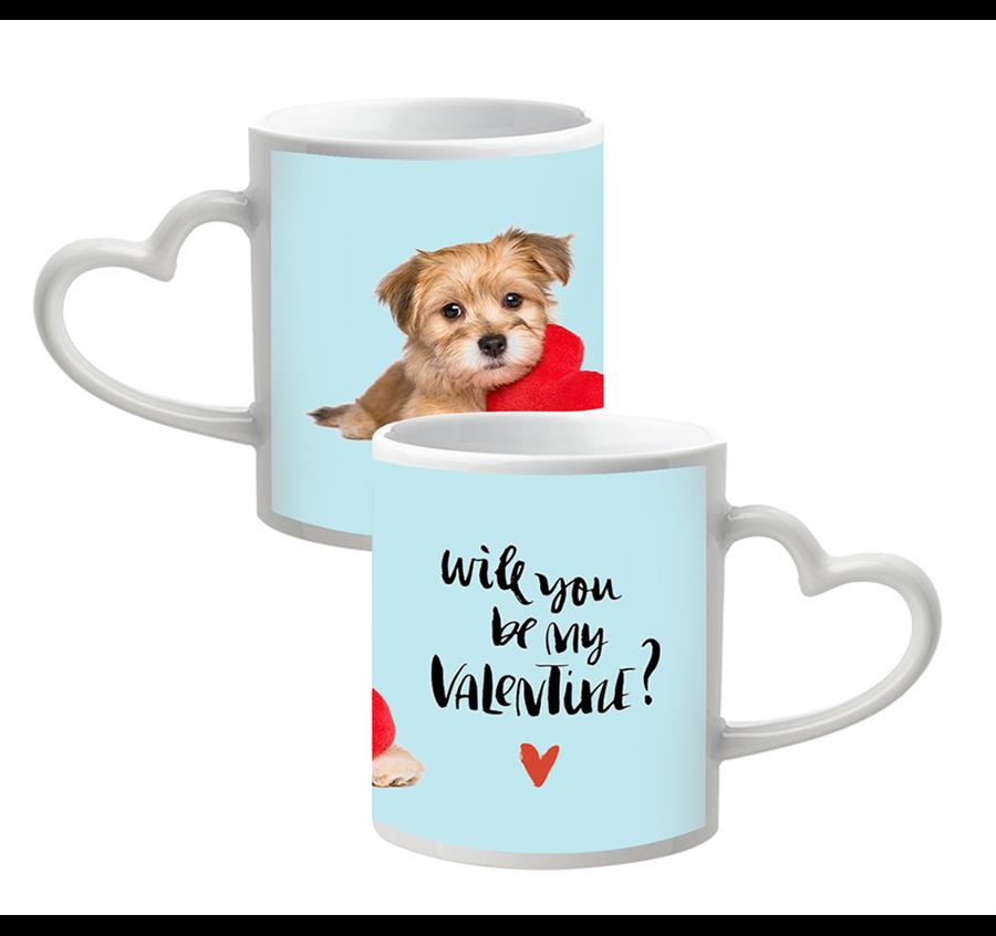 Full Color Heart Handle Mugs 11 oz.