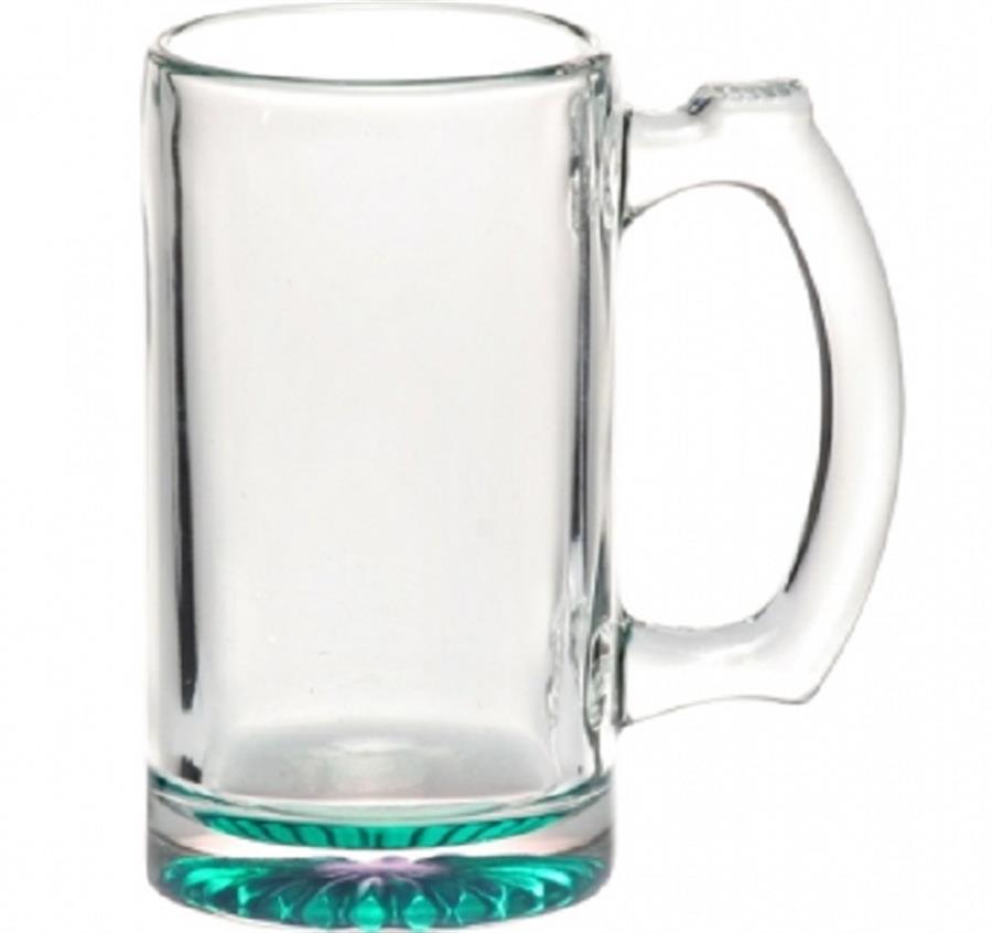 Libbey Groomsmen Glass Beer Mugs - Green