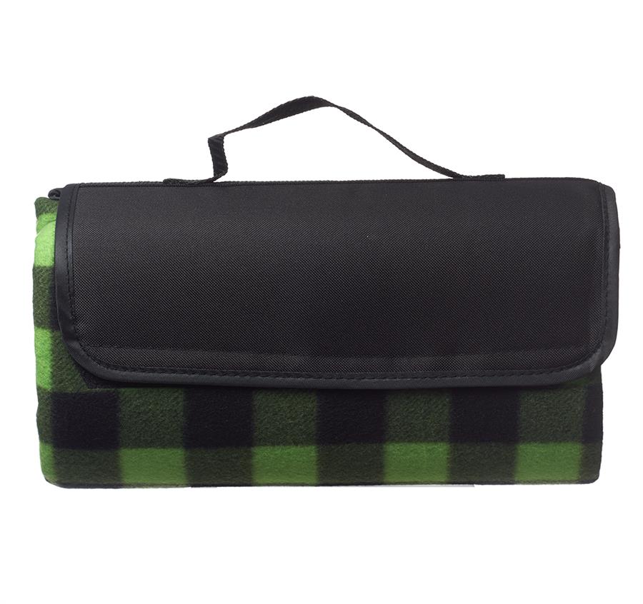 Roll Up Fleece Picnic Blanket - Green