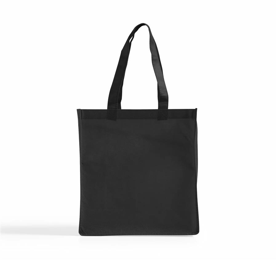 Medium Square Non Woven Tote Bag - Black
