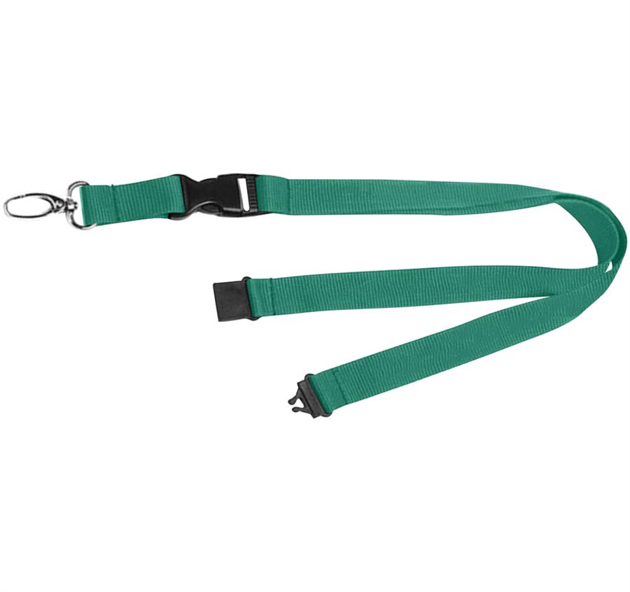 Lanyard with Buckle Release and Safety - Green