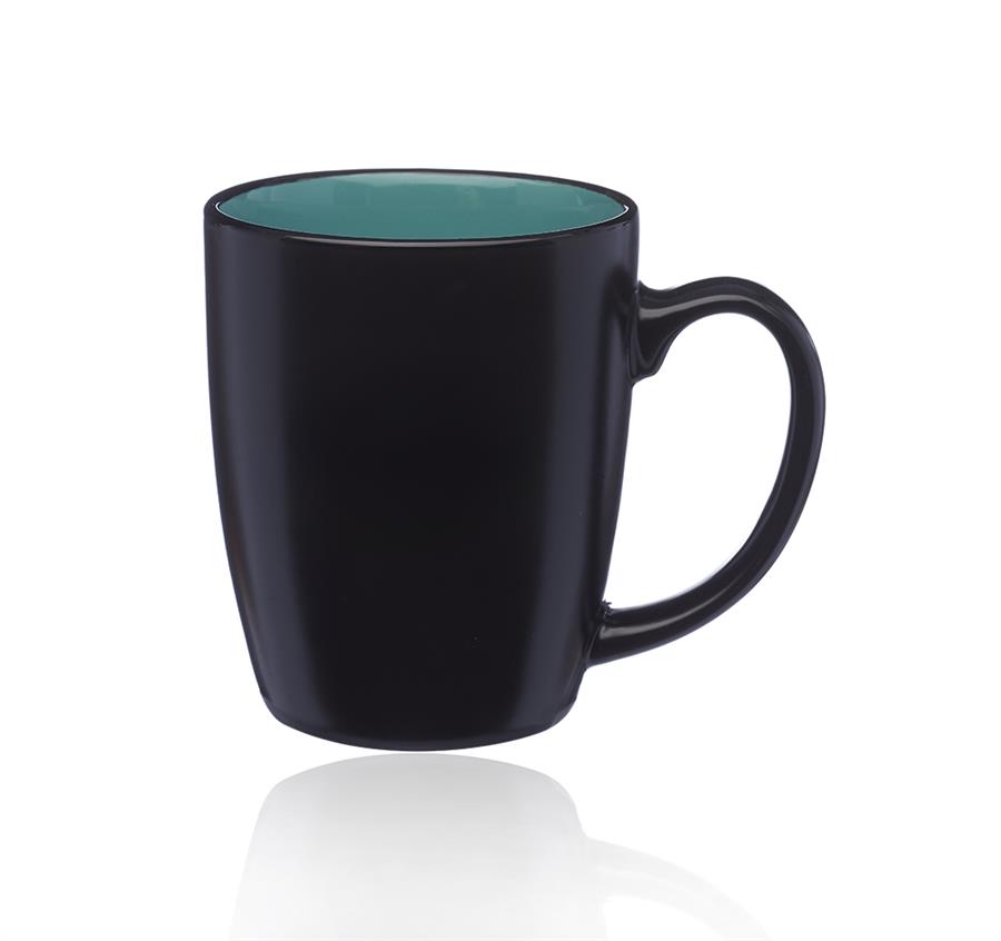 Java Two Tone Coffee Mugs 12 oz. - Teal