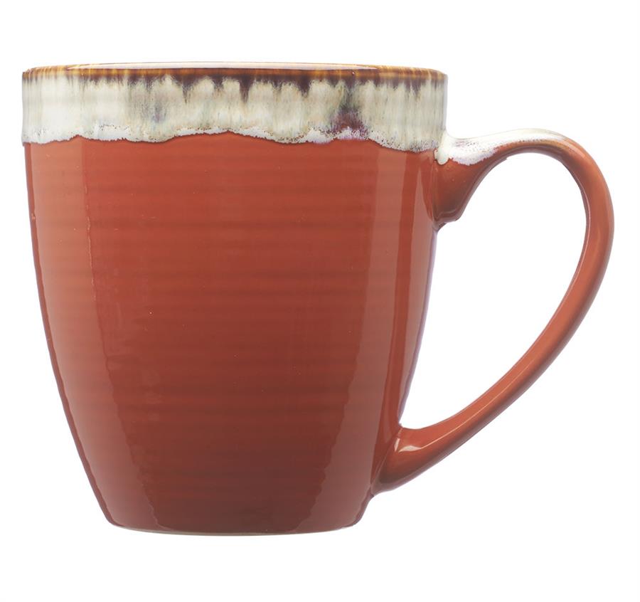 Drip Ceramic Personalized Mugs - 17 oz. - Orange