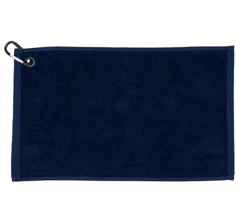 Terry Velour Colored Golf Towel - Navy