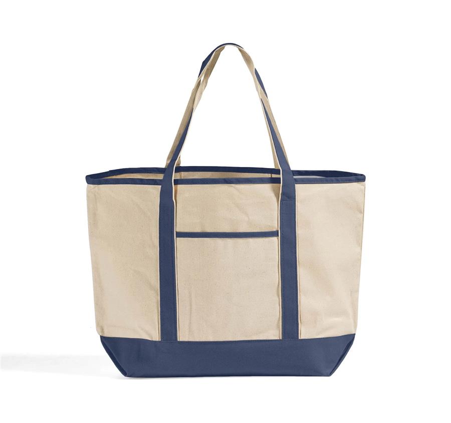 Jumbo Deluxe Canvas Tote Bag - Navy