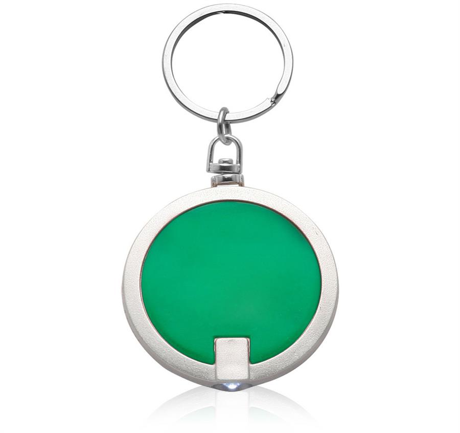 Round LED Keychain - Green