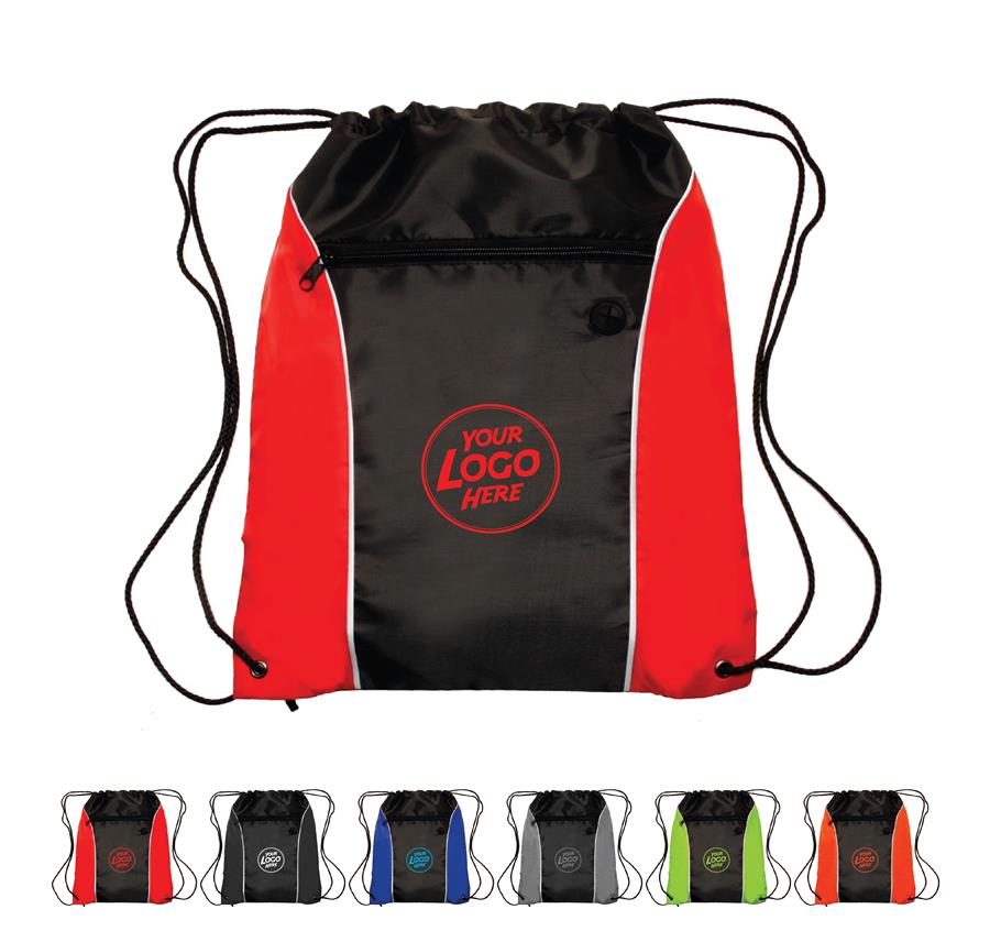 Side Color Drawstring Backpack