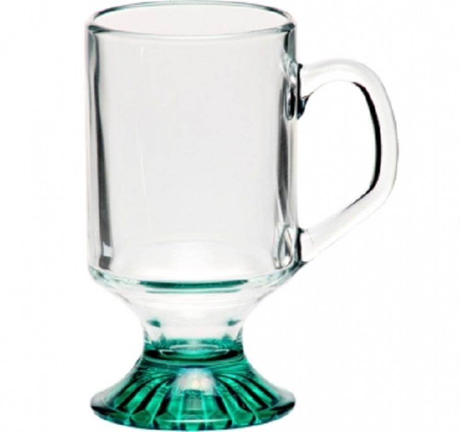 ARC Footed Sports Glass Mugs - Green