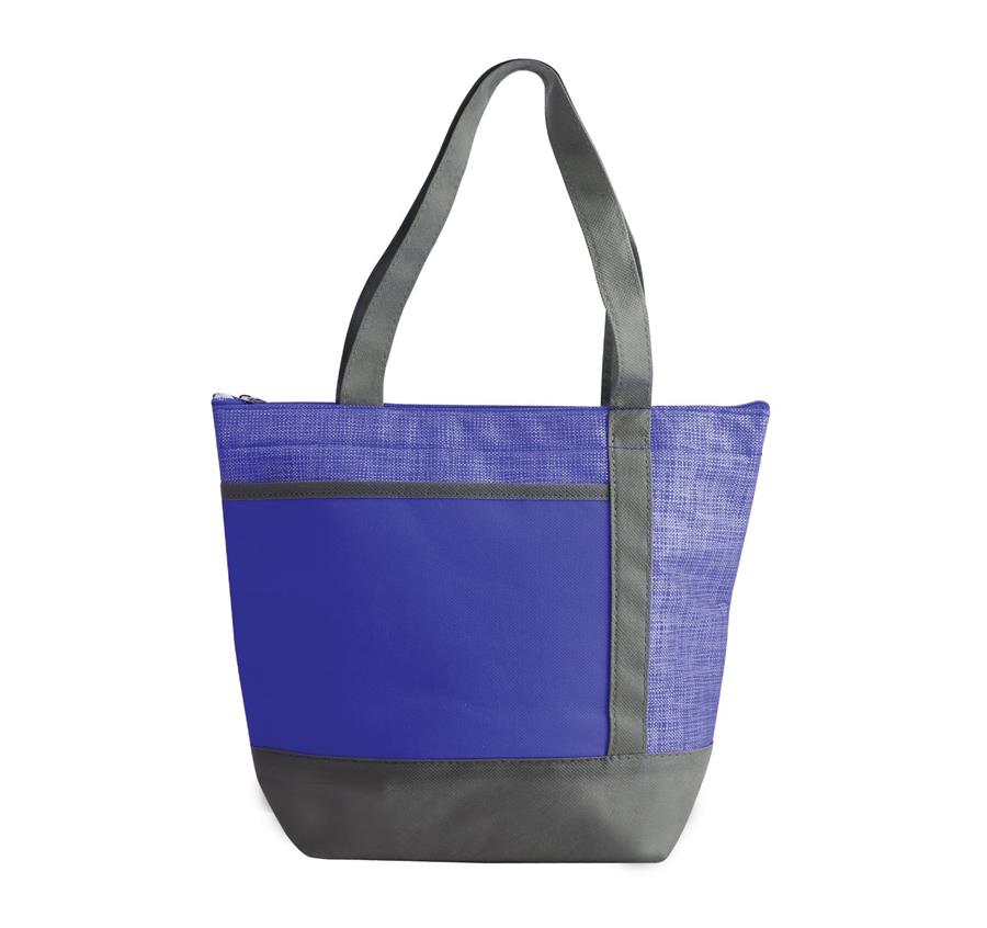 Cooler Tote Bag - Blue-Heather Blue-Grey