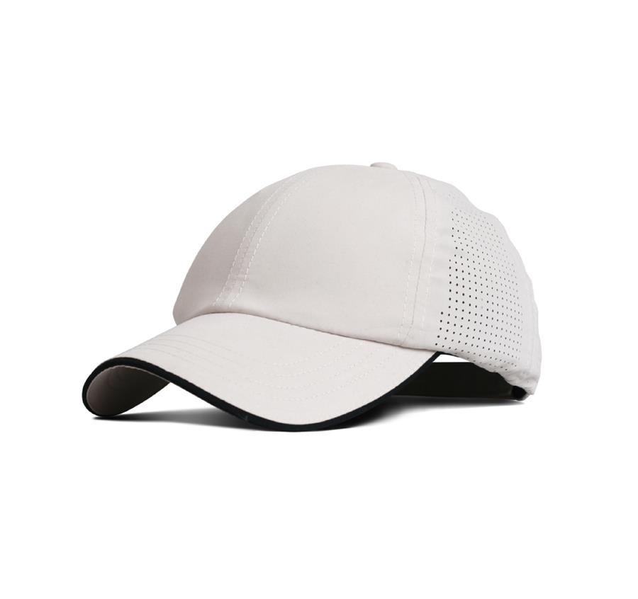 Microfiber Performance Fabric Hat - Natural/Black
