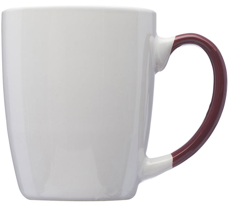 Two-Tone Personalized Coffee Mugs - 12 oz - Maroon