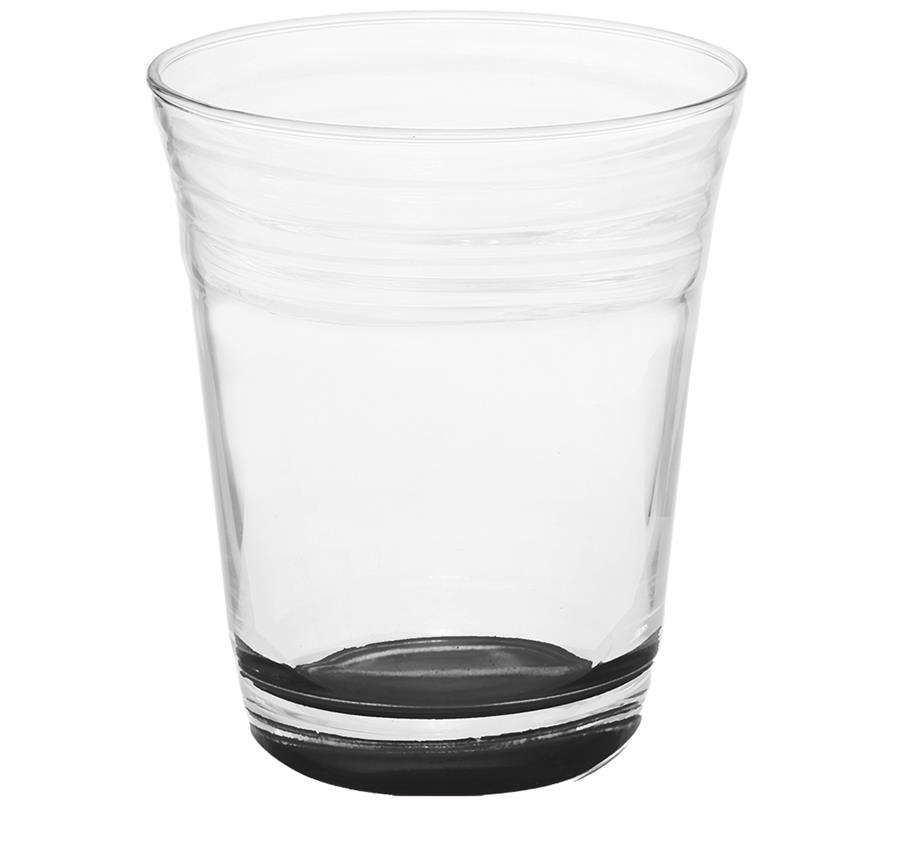 ARC Clear Glass Pint Cups - Black