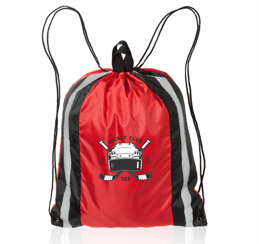 Large Drawstring Backpack - Red