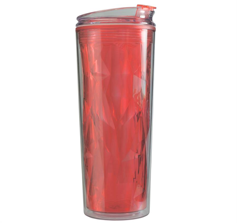 Double Wall Travel Mugs with Color Matching Lids 20 oz. - RED