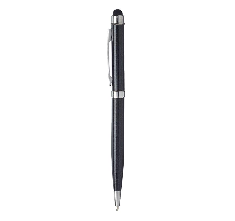 Slim Executive Metal Pen with Stylus - Smoke