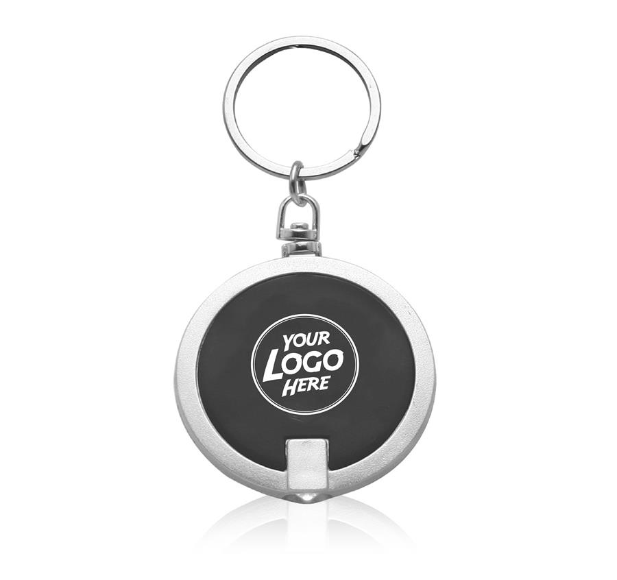 Round LED Keychain
