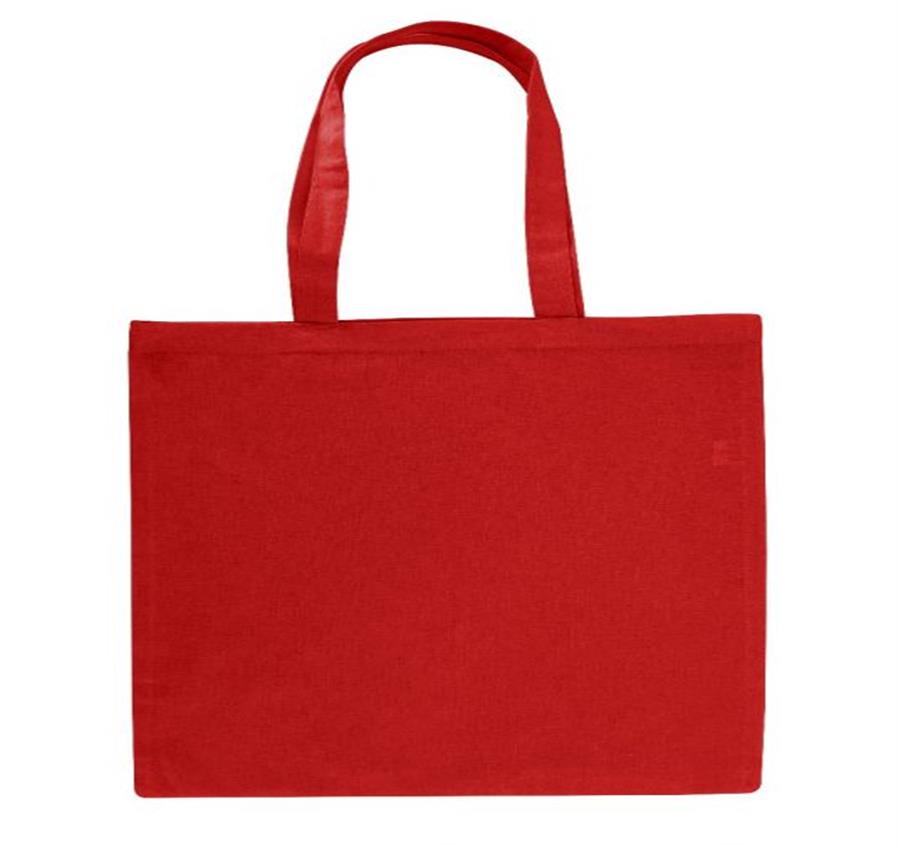 6oz Cotton Canvas Tote Bag - Red