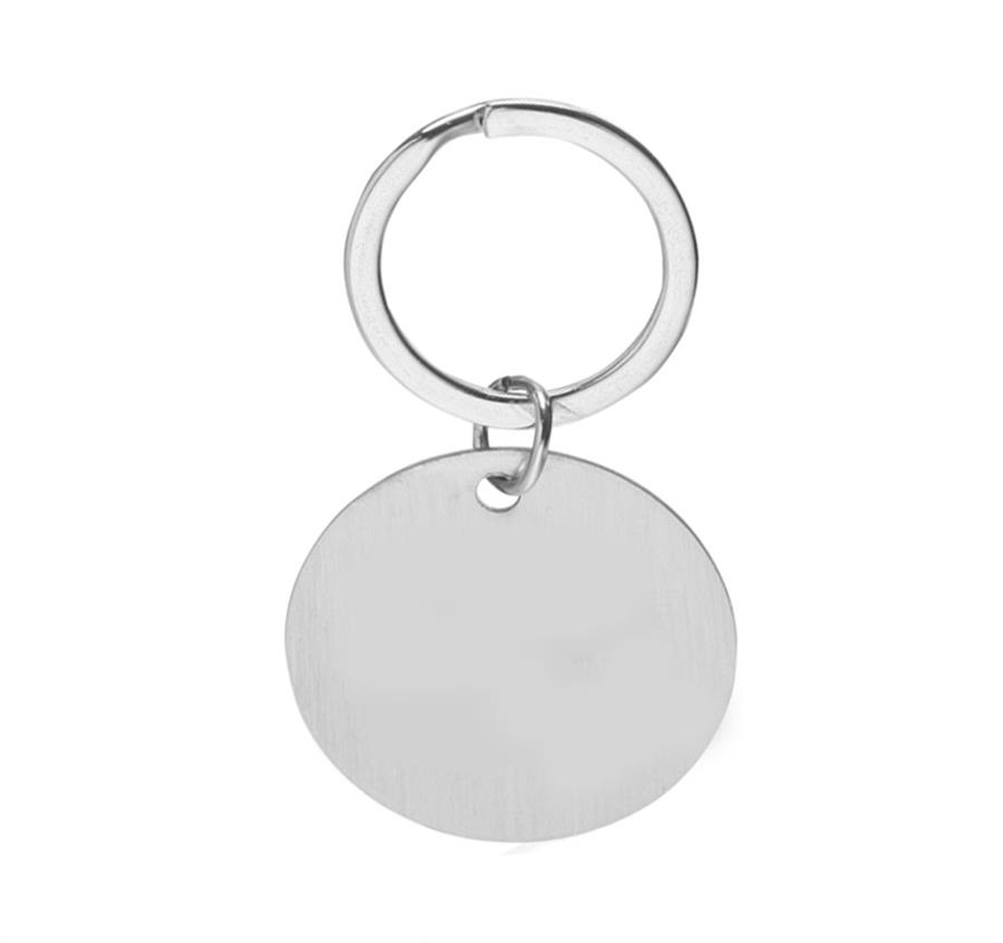 Chrome Round Keychain - Silver