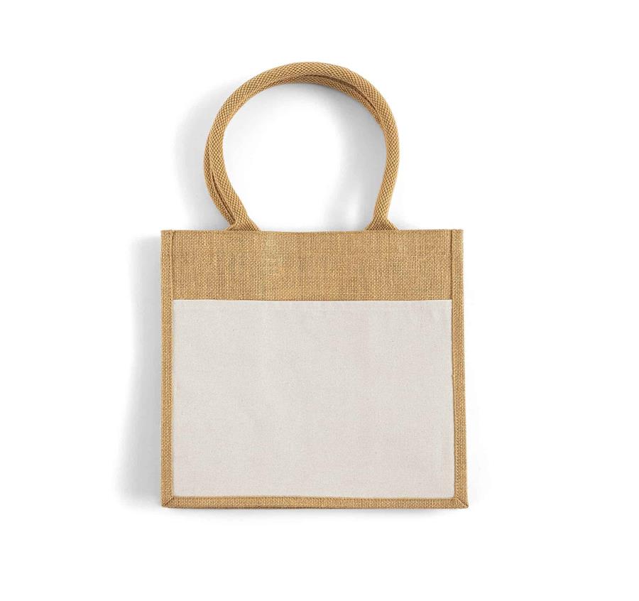 Medium Easy-Print Jute Bag - Natural