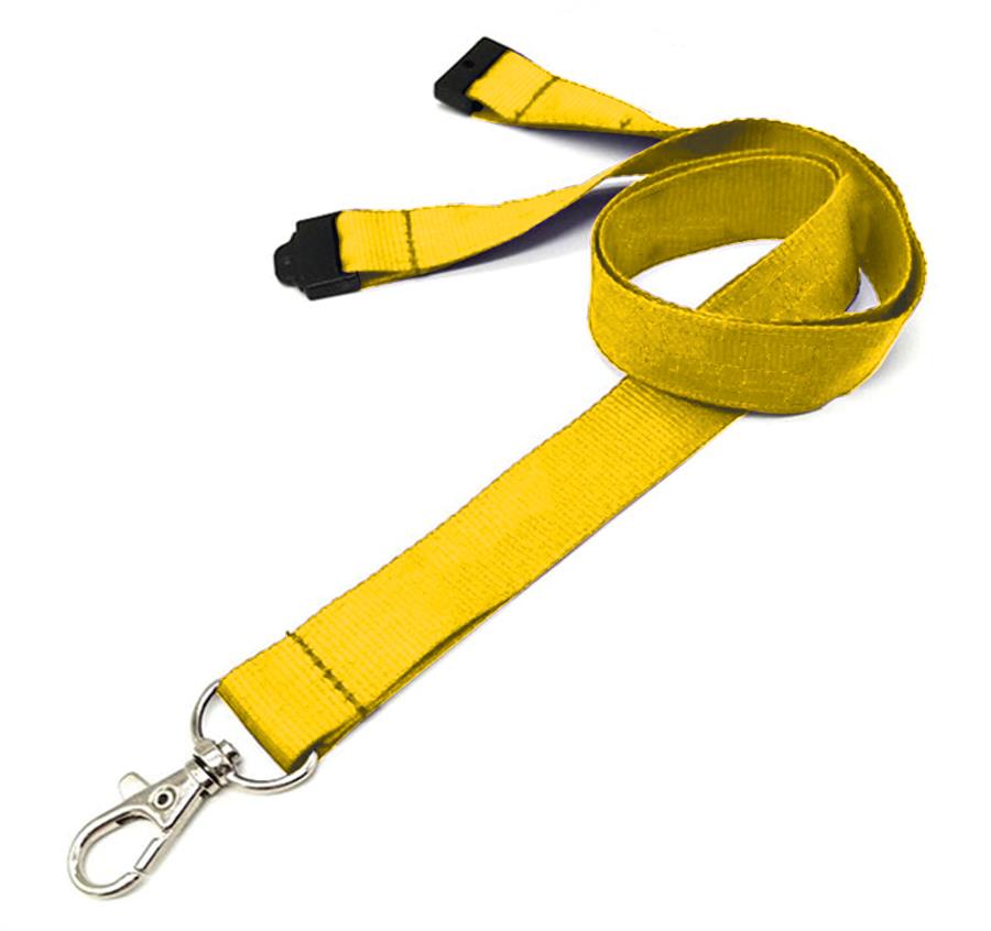 Polyester Lanyard with Safety Breakaway - Gold