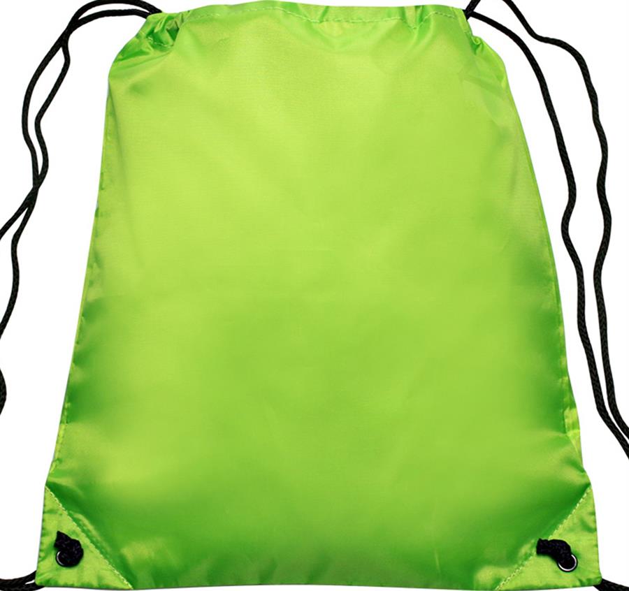 Classic Polyester Drawstring Bags - Lime Green