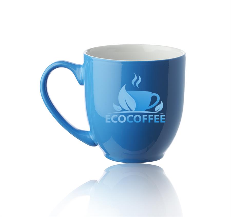 Fluorescent Bistro Personalized Mugs 16 oz. - Blue