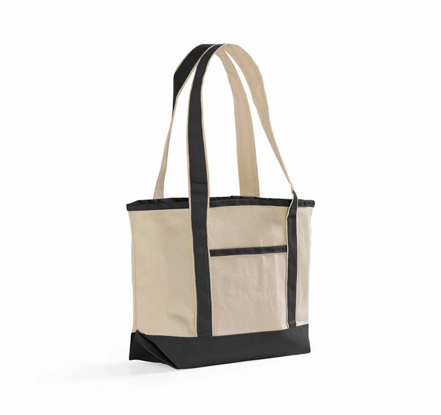 Medium Deluxe Canvas Tote Bag - Black