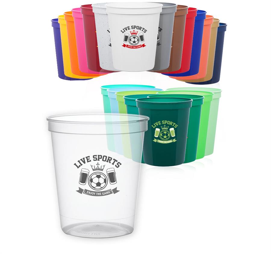Reusable Plastic Stadium Cups. 16 oz