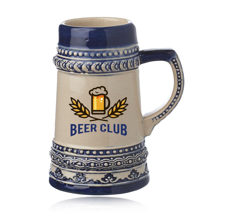 Bremen Mini Ceramic Beer Mug Shooters 2 oz. - Blue