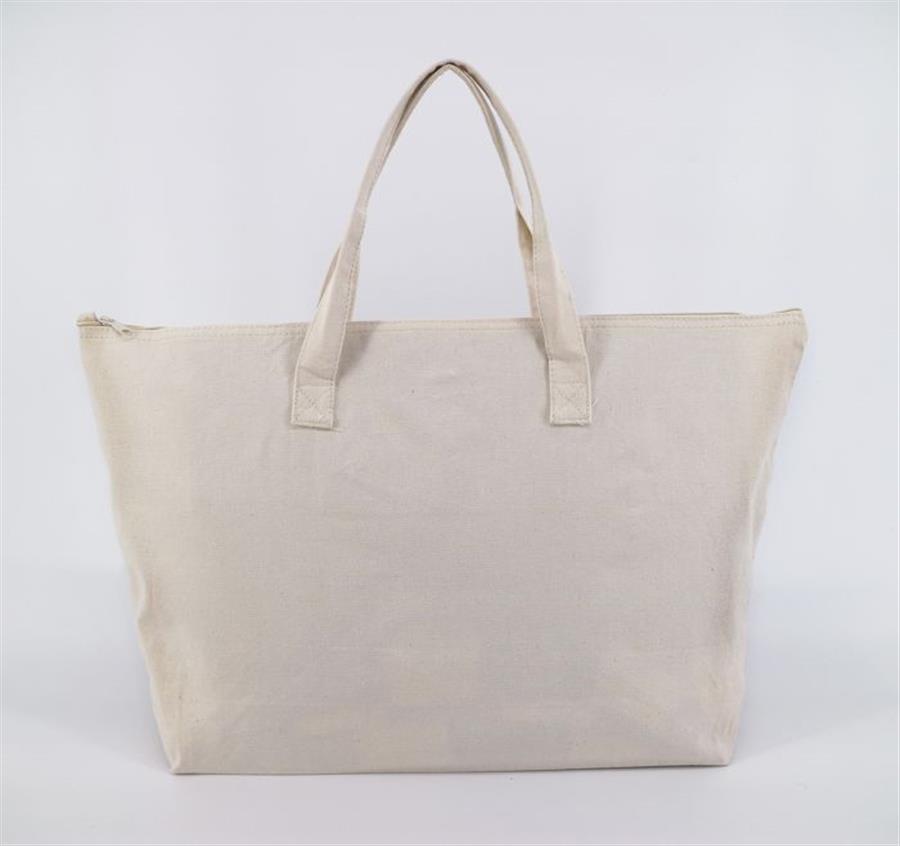 Cotton Canvas Tote Bag - Natural