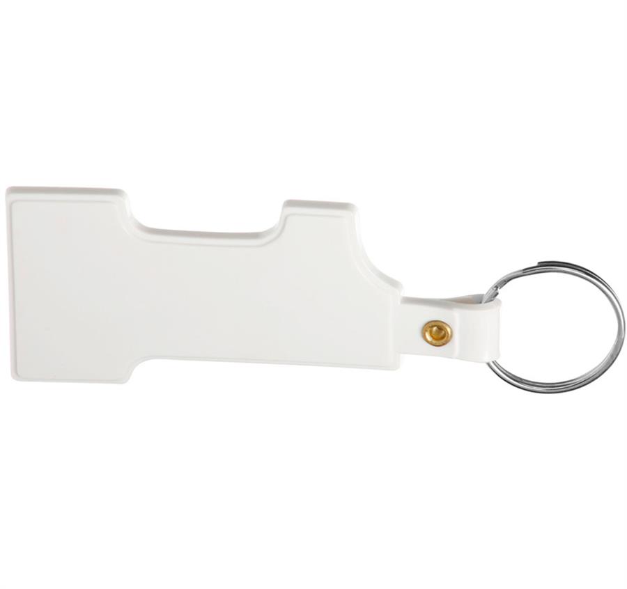 Soft Plastic Keychain - White