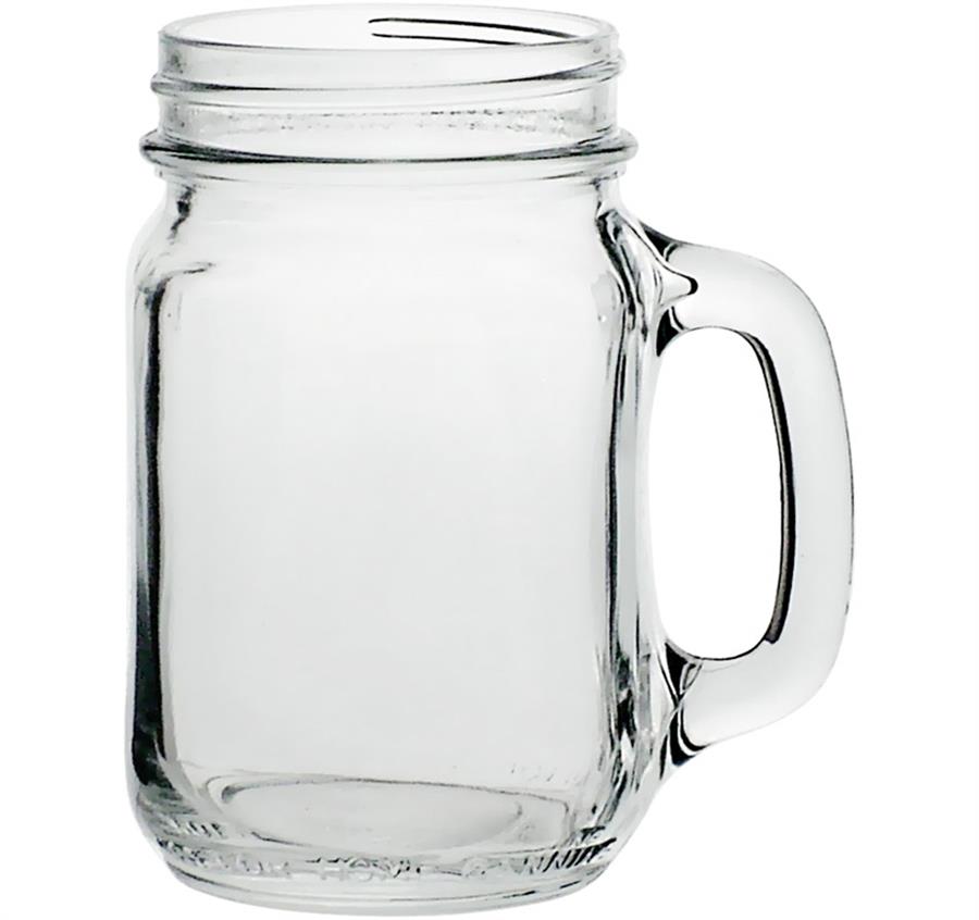 Mason Jars with Handles - 16 oz - Clear