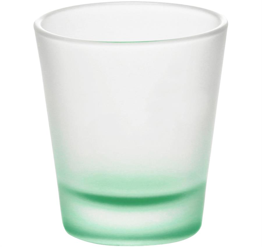 Frosted Glass Shot Glasses - Green