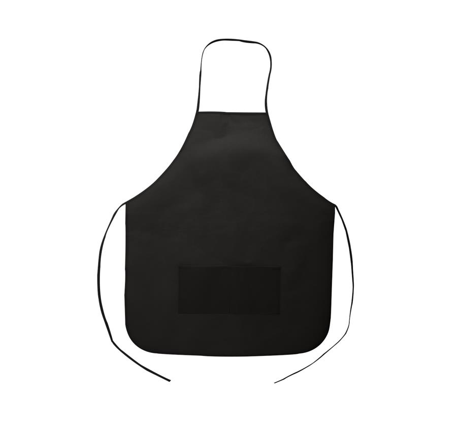 Nonwoven Bib Apron - Black