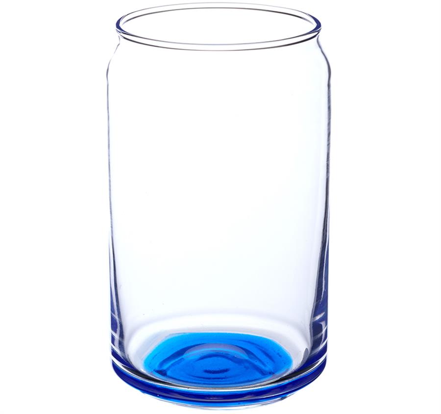 Can Shaped Beer Glasses - 16 oz - Blue