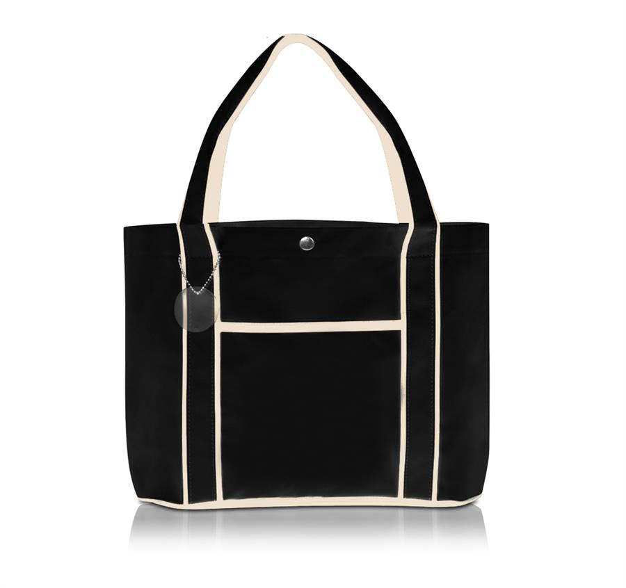 Polyester Fashion Tote Bag - Black