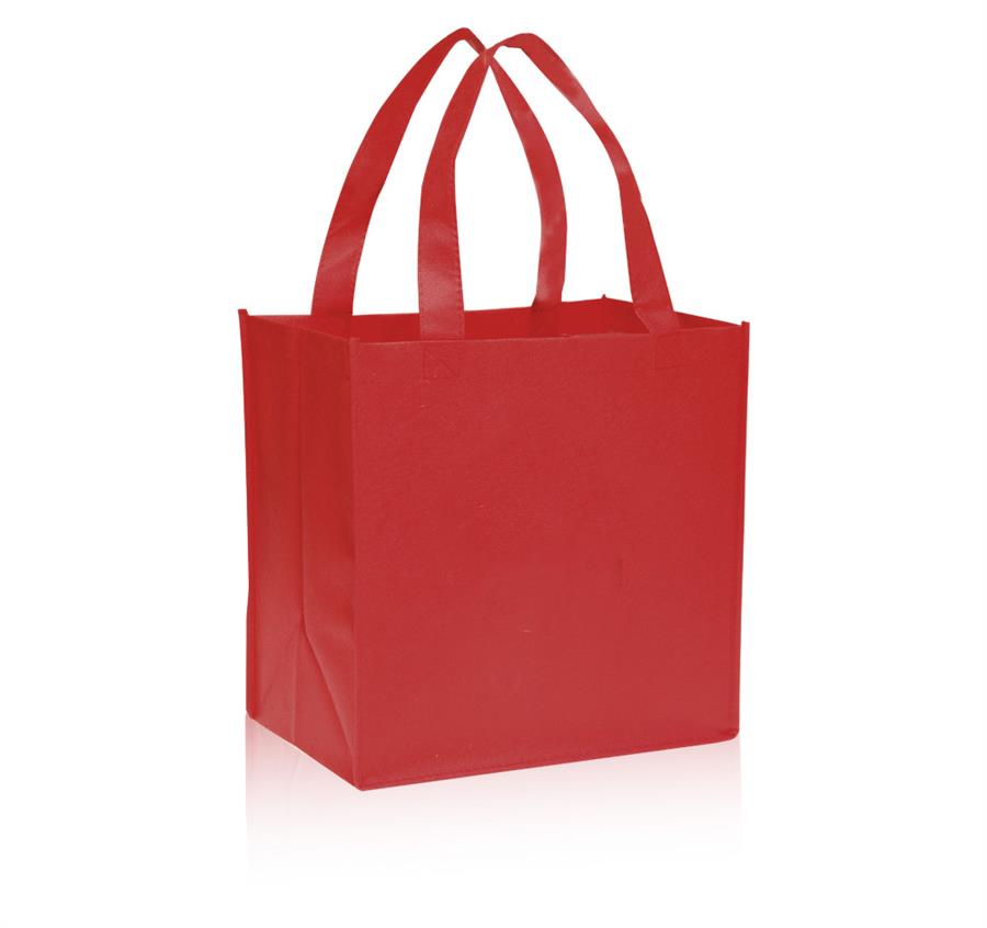Value Non-woven Grocery Tote Bags - Burgundy