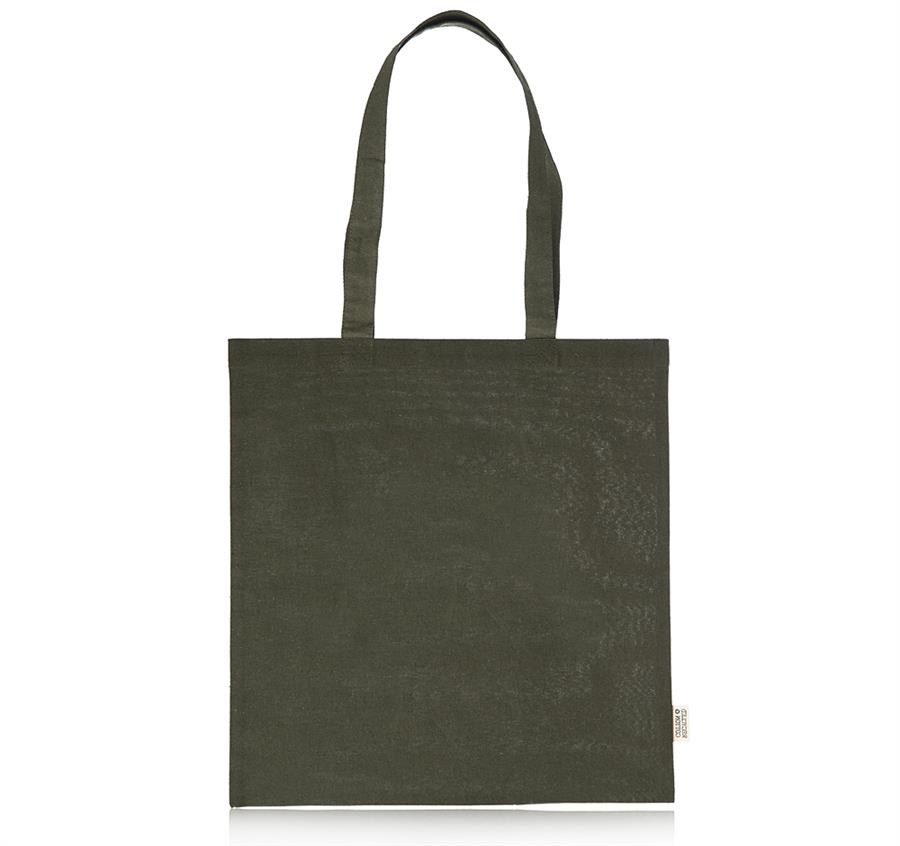 Recycled Solid Cotton Tote Bags - Green