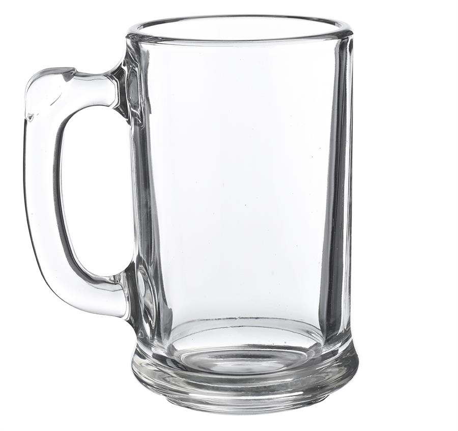 14 oz. Glass Beer Mugs - Clear